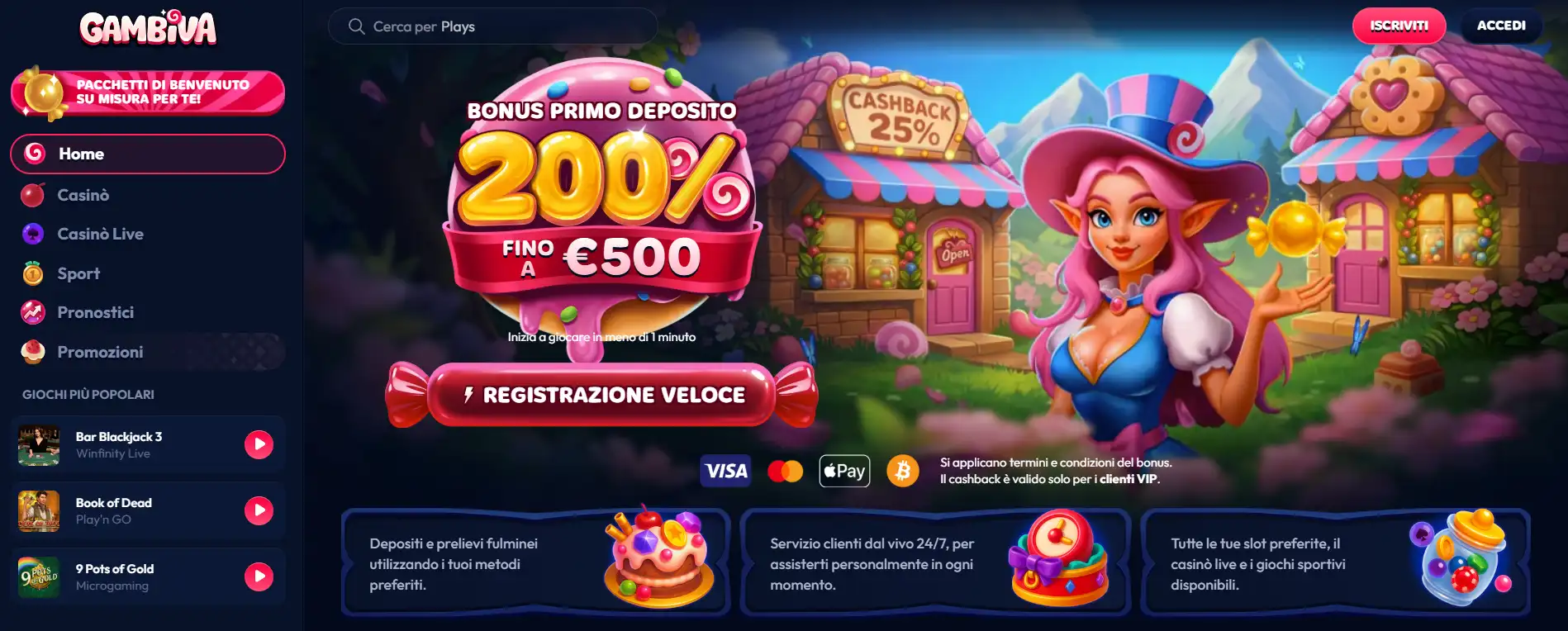 Gambiva Casino — panoramica della piattaforma